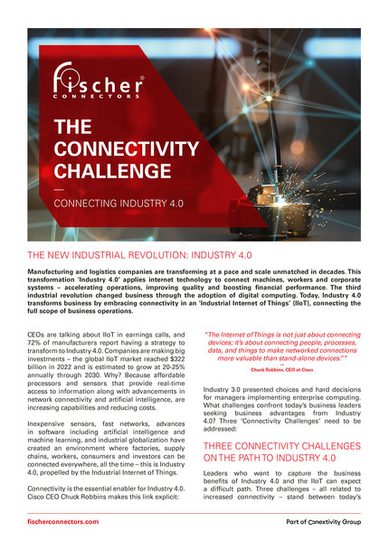 Fischer Connectors améliore la connectivité IIoT 